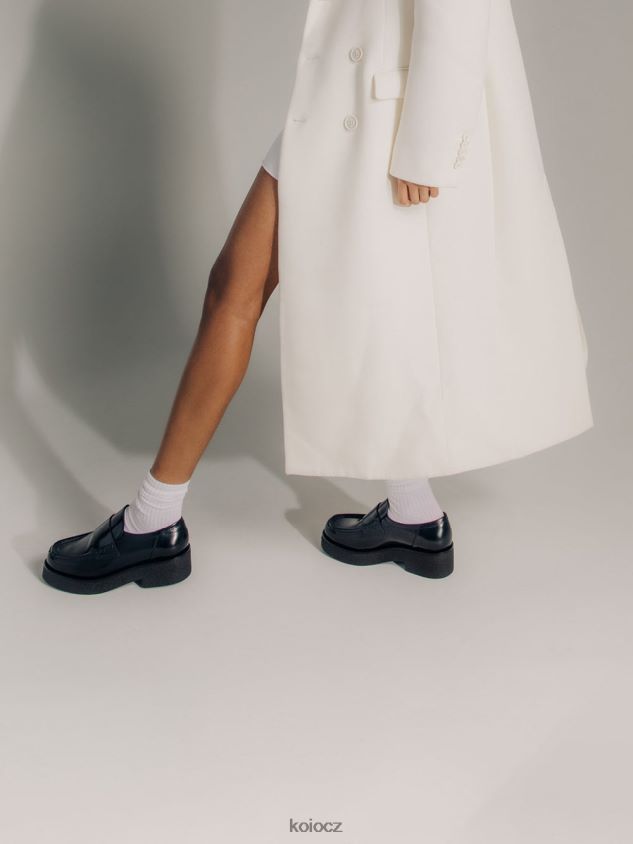 KOIO bari lesklá černá obuv ženy 860TF214